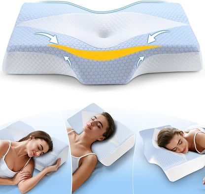 Memory Foam Ergonomisches Kissen, 2 in 1